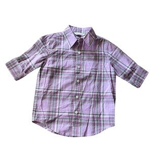 🎉2/$20🎉Janie and Jack button down shirt purple plaid